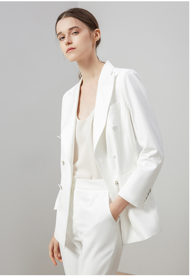 白色西裝套裝氣質小西裝套裝女(nǚ)氣質西裝外套